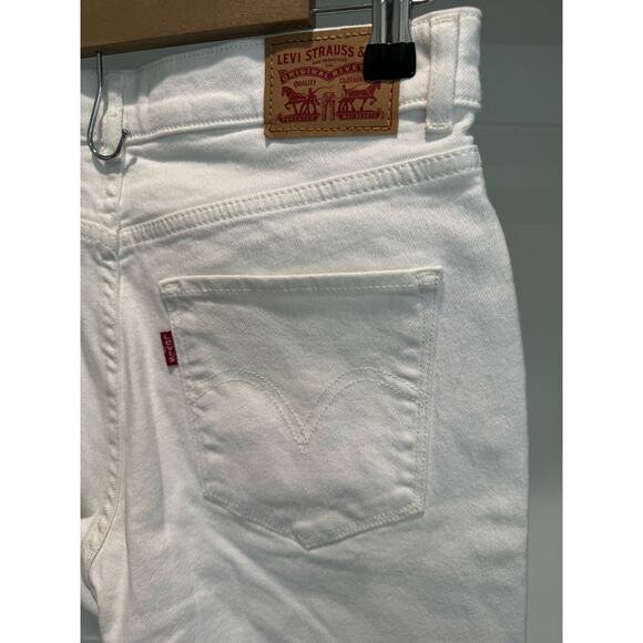 Levi's Women's Classic Capri‎ Floral Embroidered Jeans White Size 29 - Picture 6 of 11